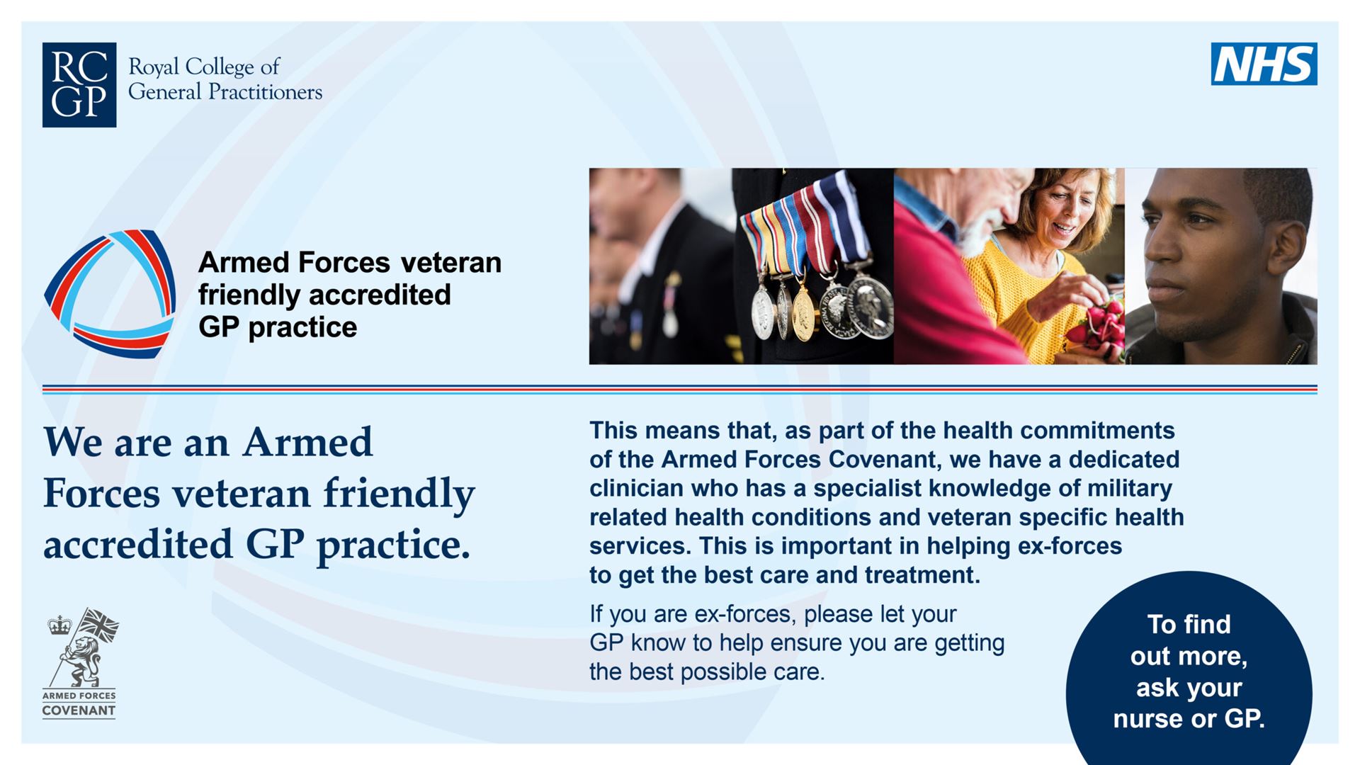 Veteran Friendly practice poster